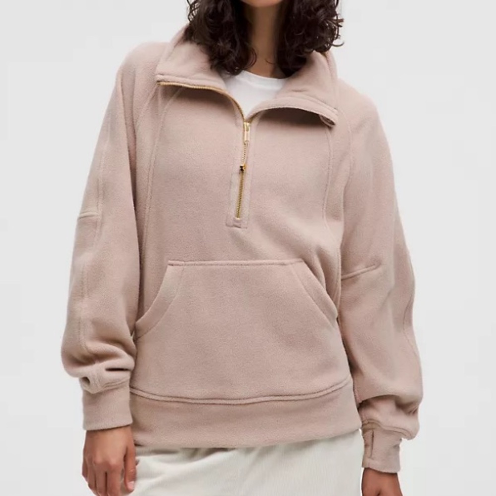 Lululemon scuba tumbled Fleece funnel neck half zip